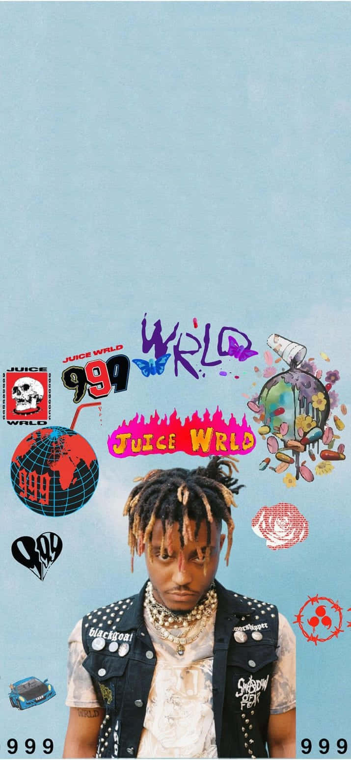 Juice Wrld’s Artistic Vision Shines Through In This Exciting Mural. Background