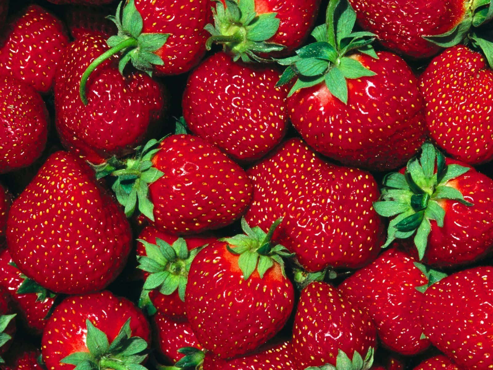 Juicy And Colorful Cute Strawberry Background