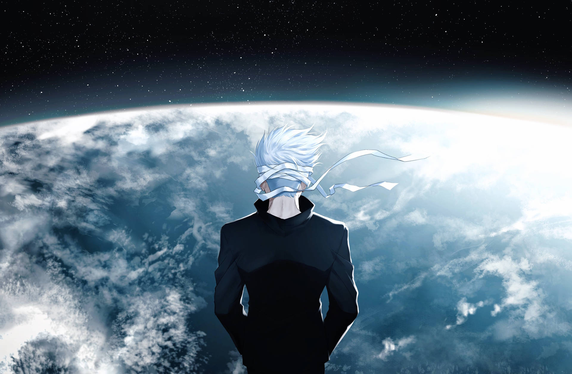 Jujutsu Kaisen Gojo And Earth Background