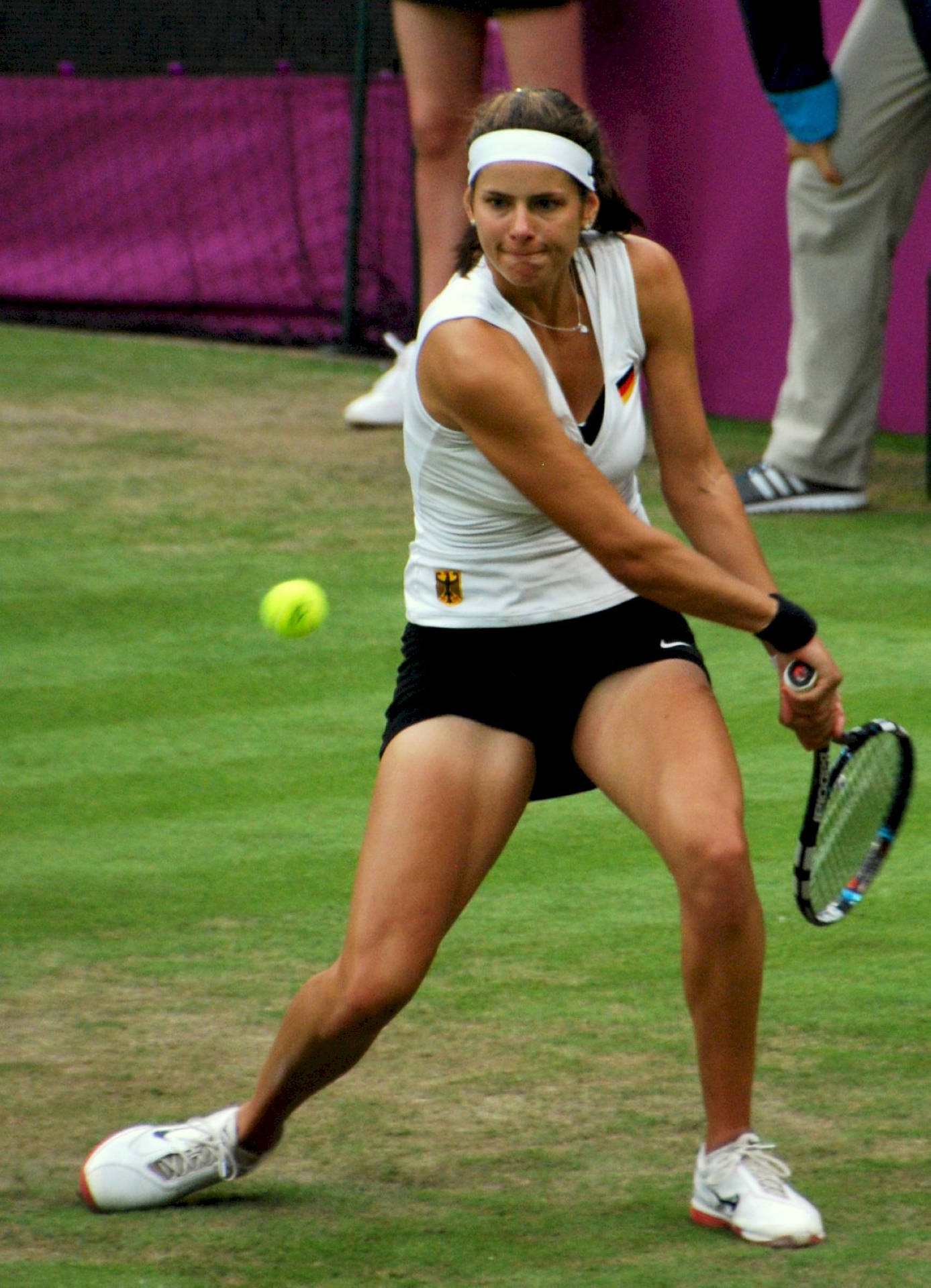 Julia Goerges In Action During A Tennis Match