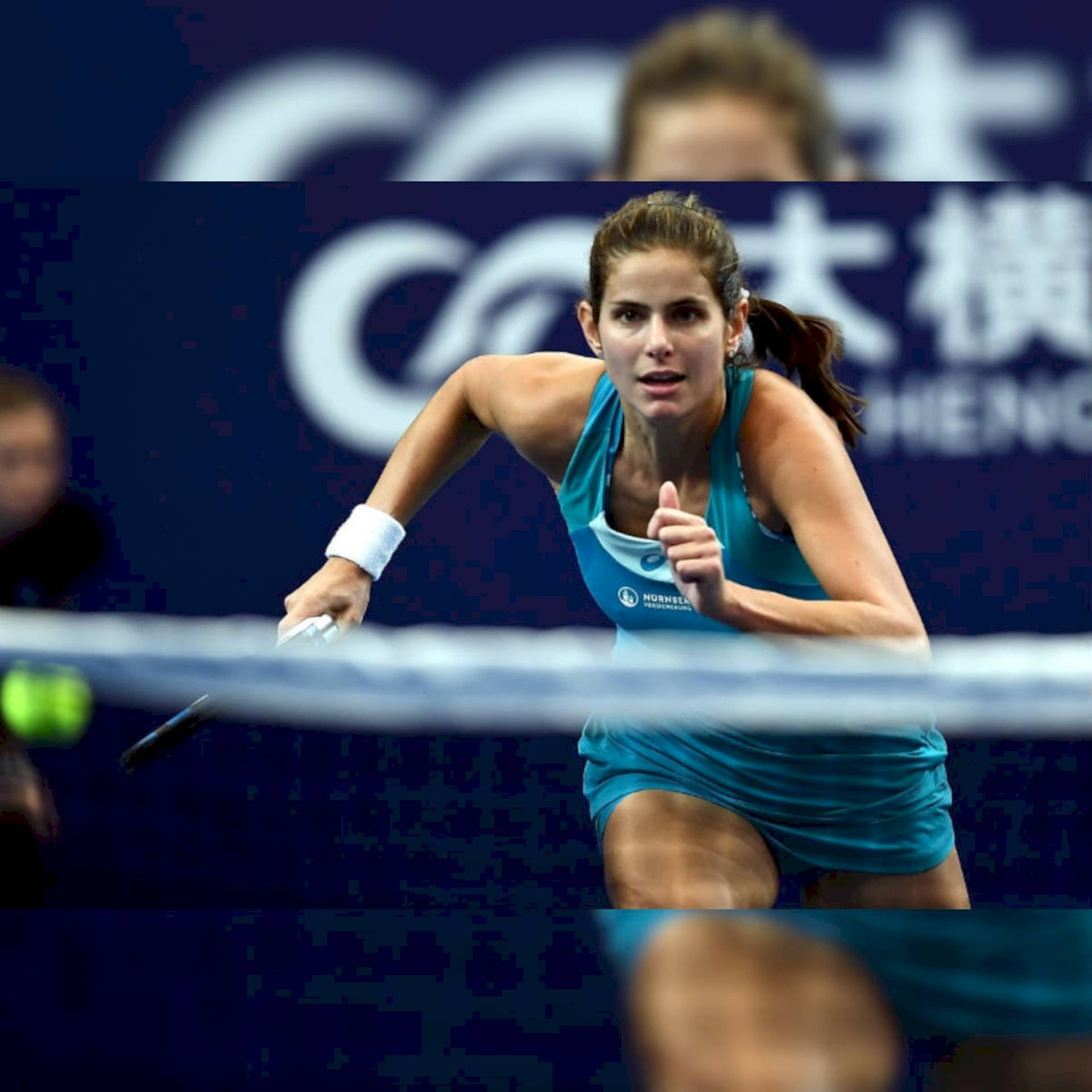 Julia Goerges Running Inside Court