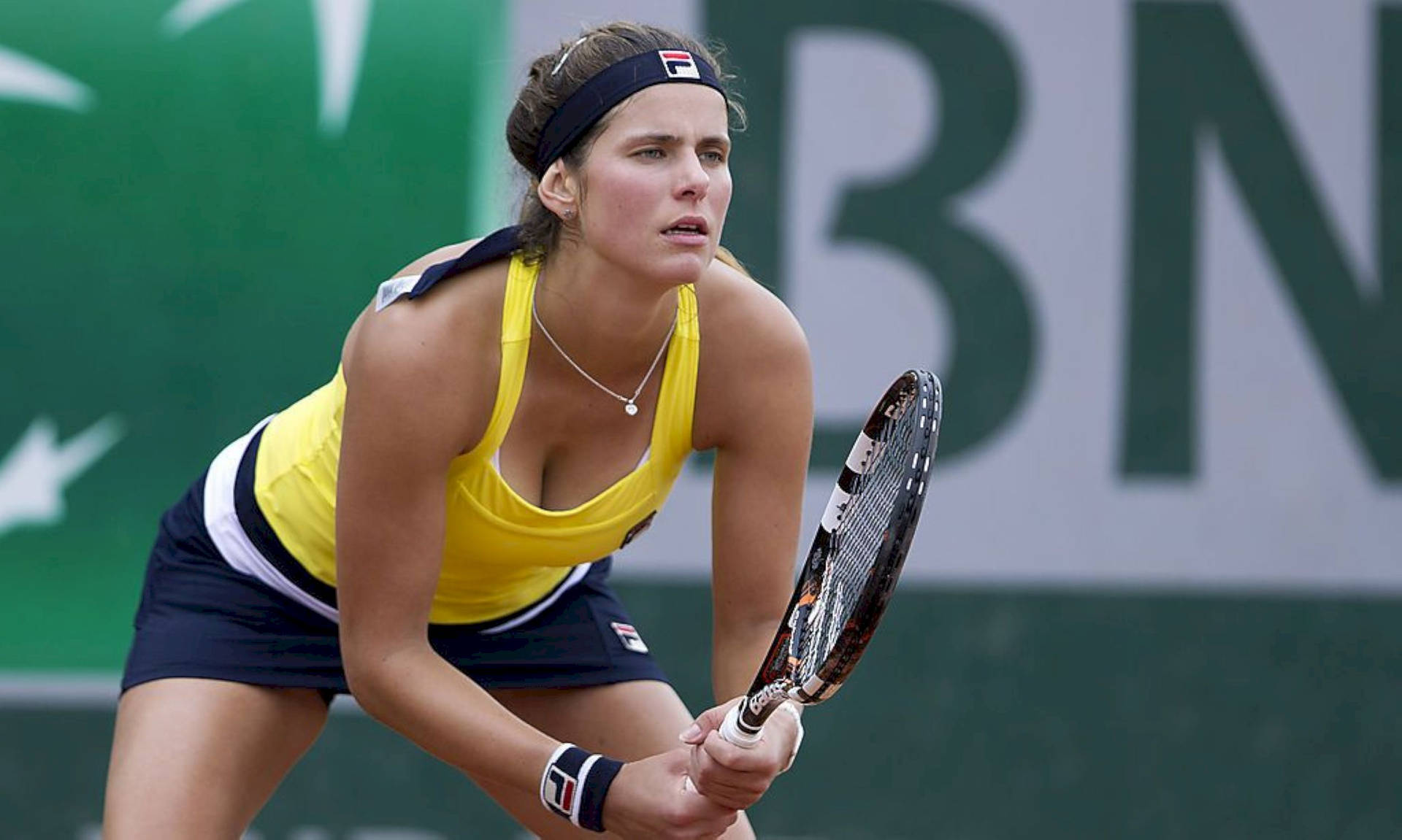 Julia Goerges Tennis Ready Position Background