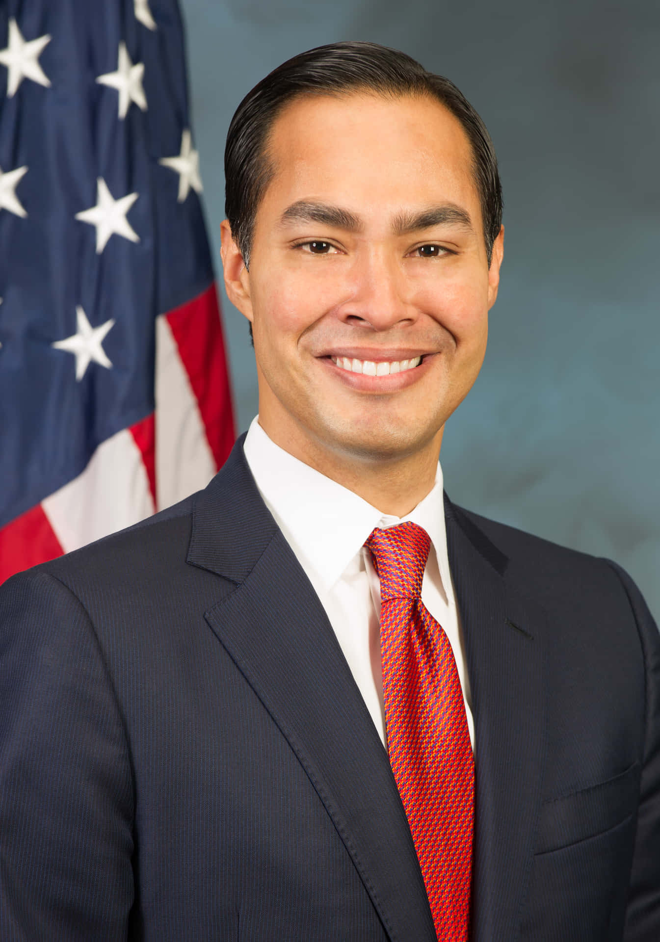 Julian Castro Formal Portrait Us Flag