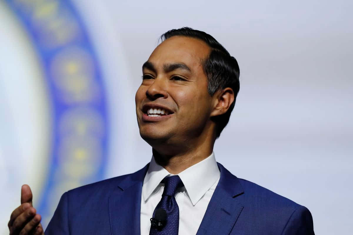 Julian Castro Talking Blue Tie