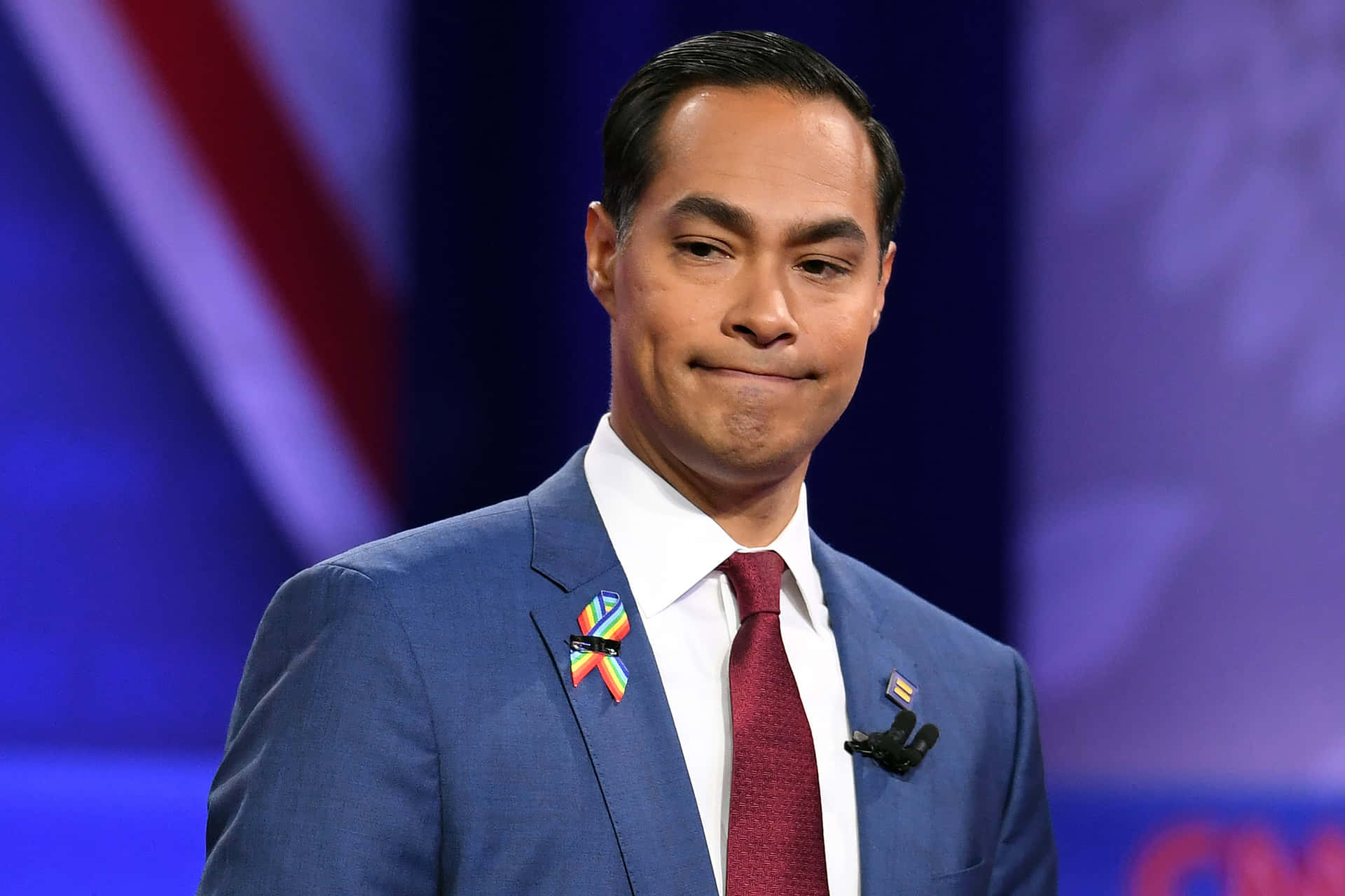Julian Castro With Neutral Facial Expression Background