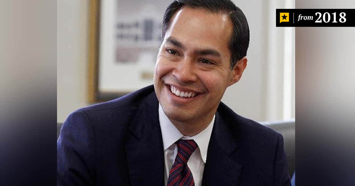 Julian Castro With Wide Smile Background