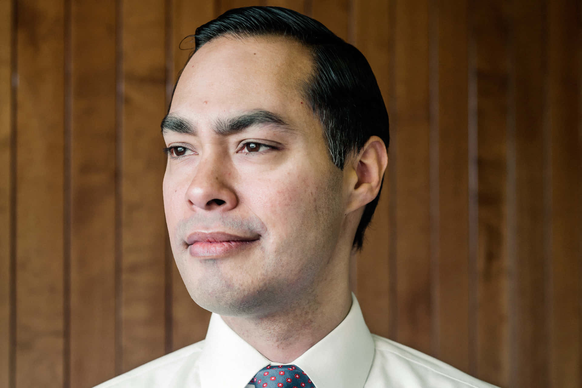 Julian Castro With Wood Panel Background Background