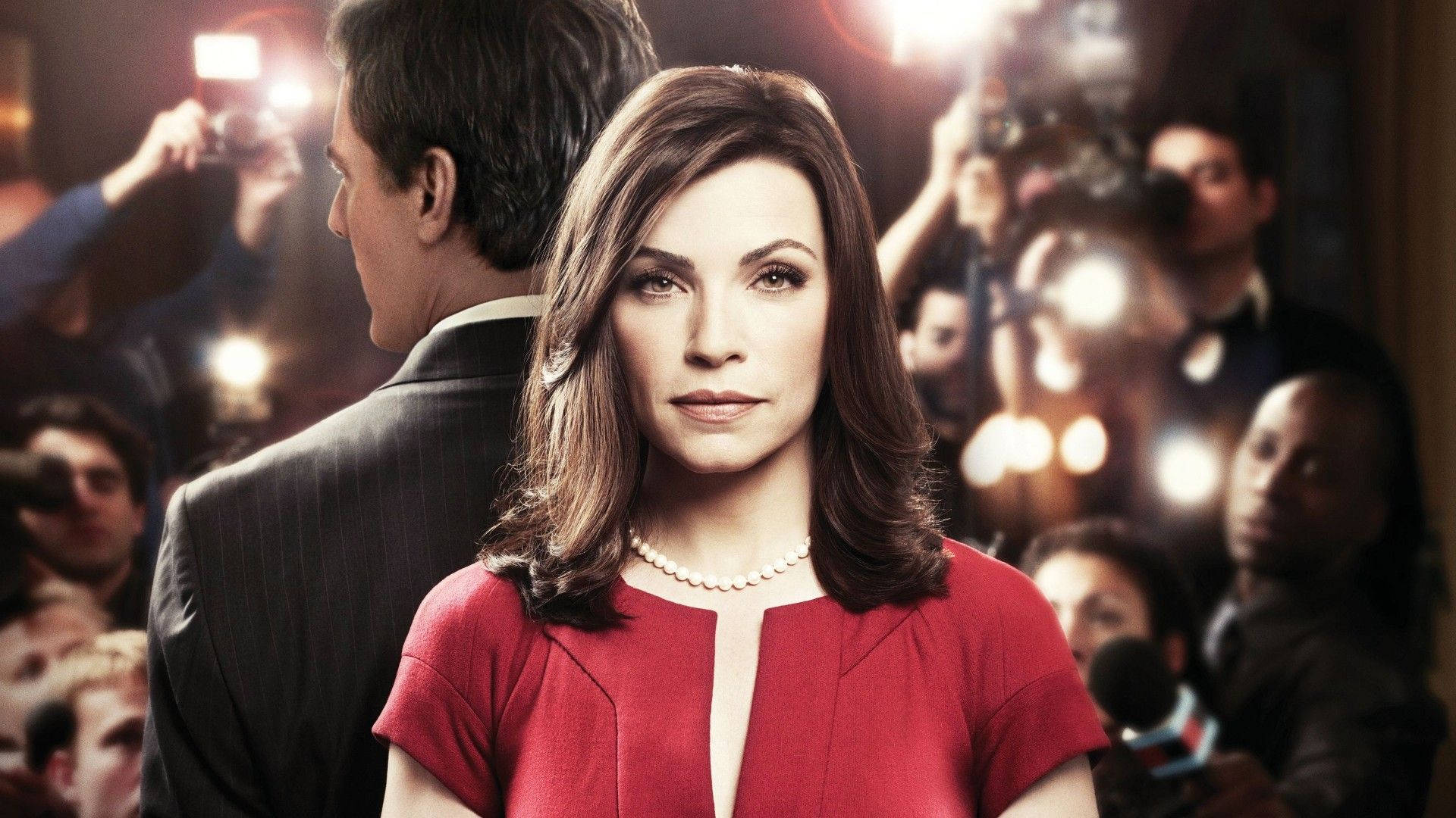 Julianna Margulies In A Memorable Scene From The Good Wife Background