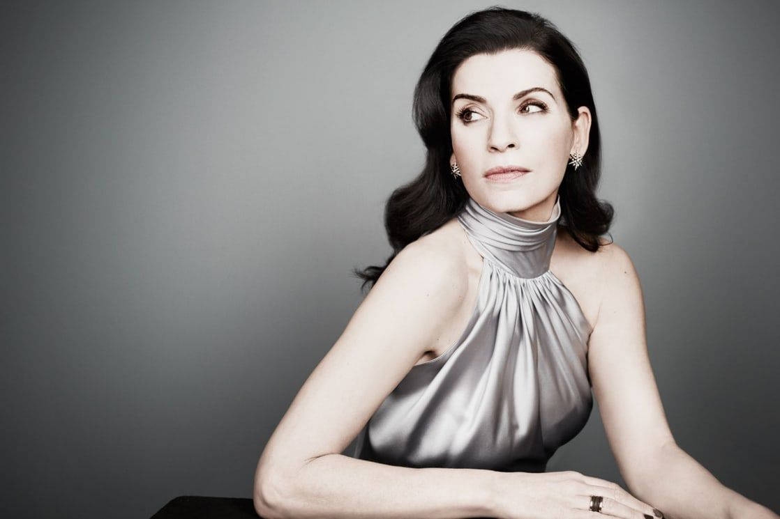 Julianna Margulies In Halter Neck Top Background