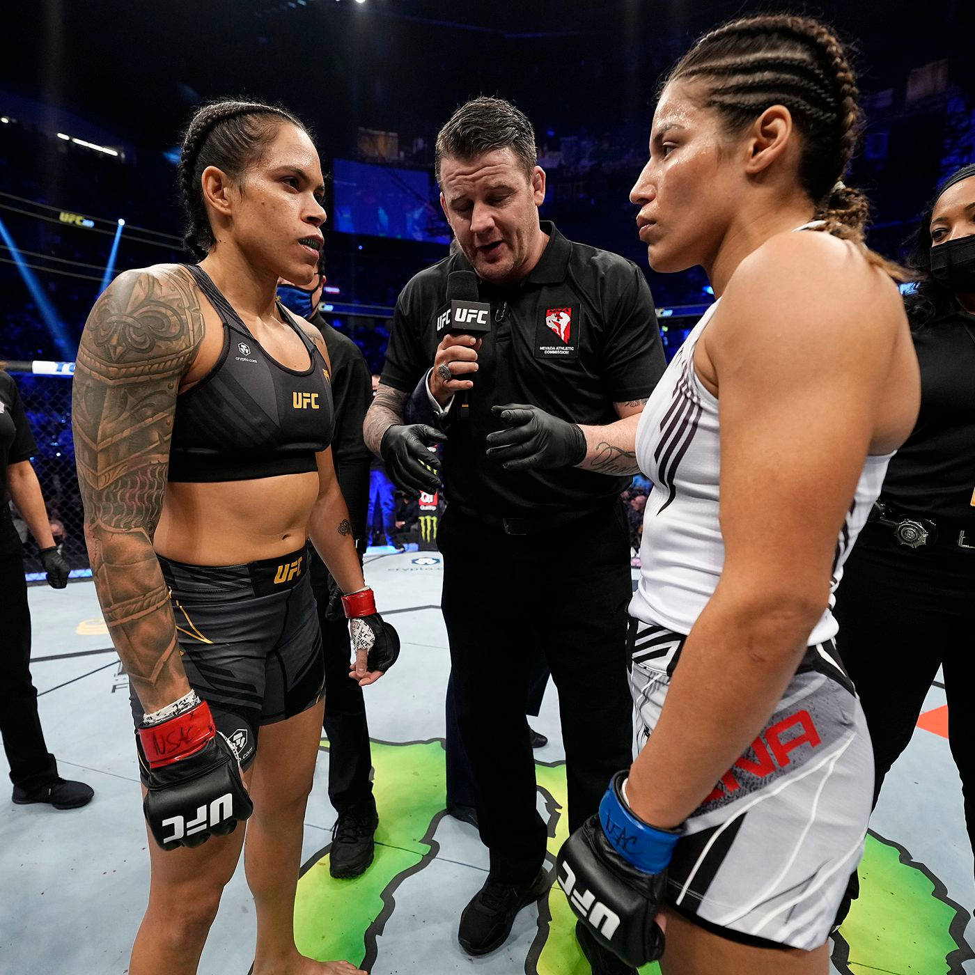 Julianna Peña And Amanda Nunes Before Fight Background