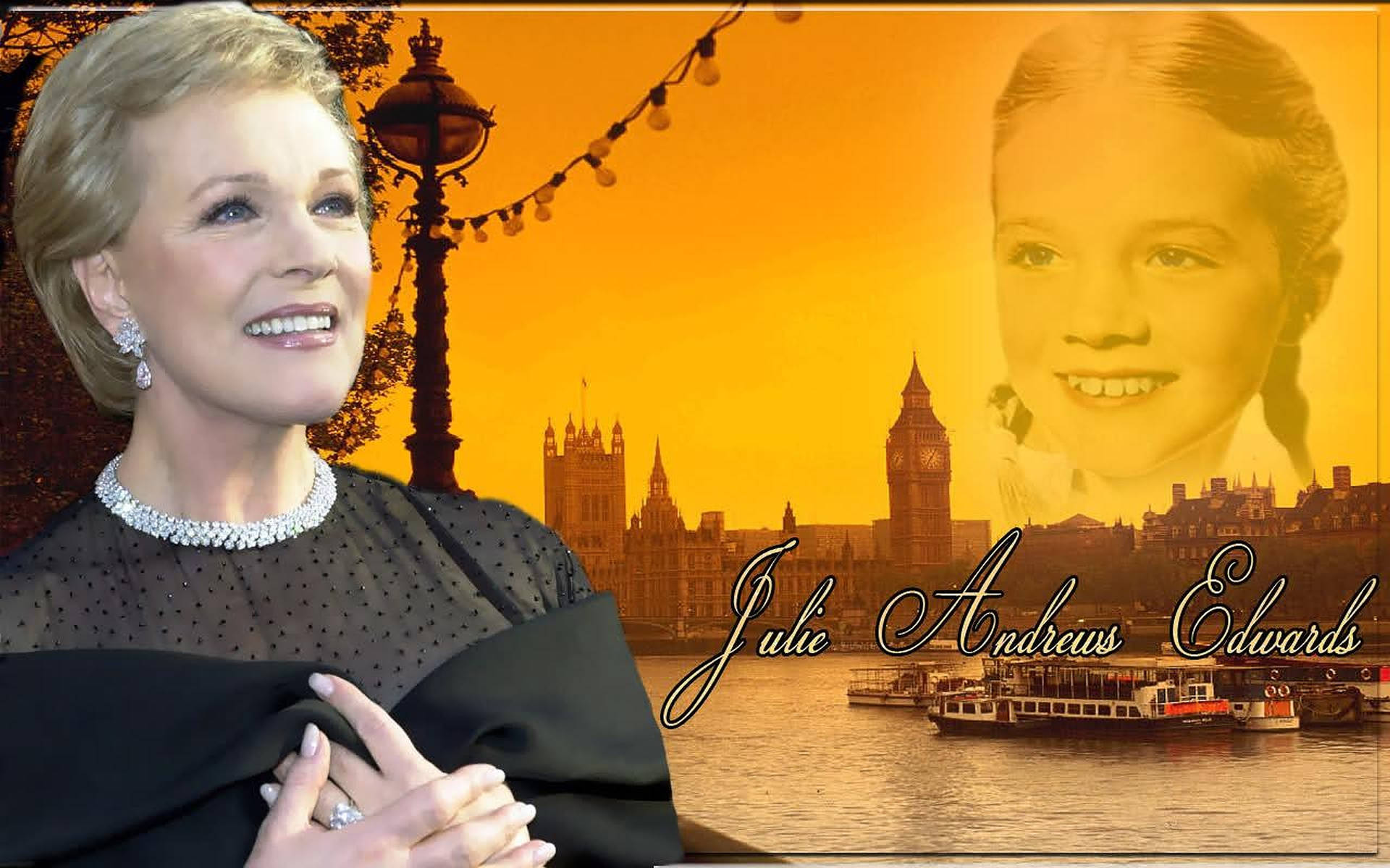 Julie Andrews Postcard Background