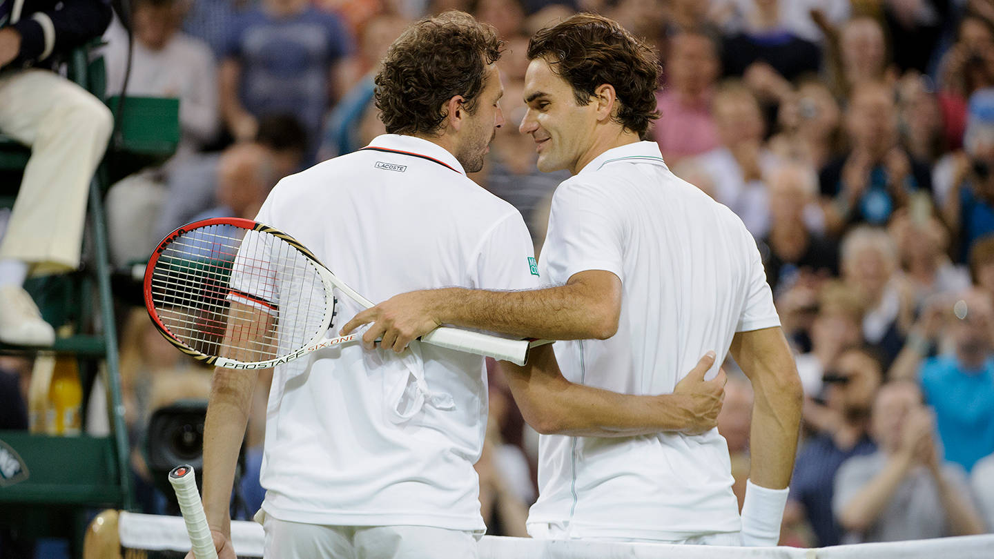 Julien Benneteau With Roger Federer