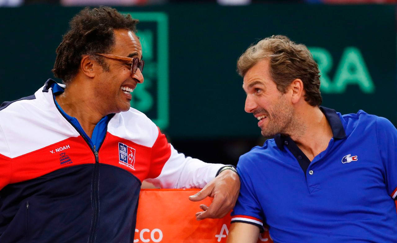 Julien Benneteau With Yannick Noah