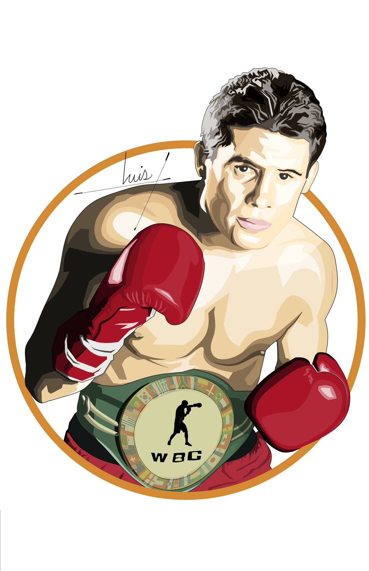 Julio Cesar Chavez Graphic Art