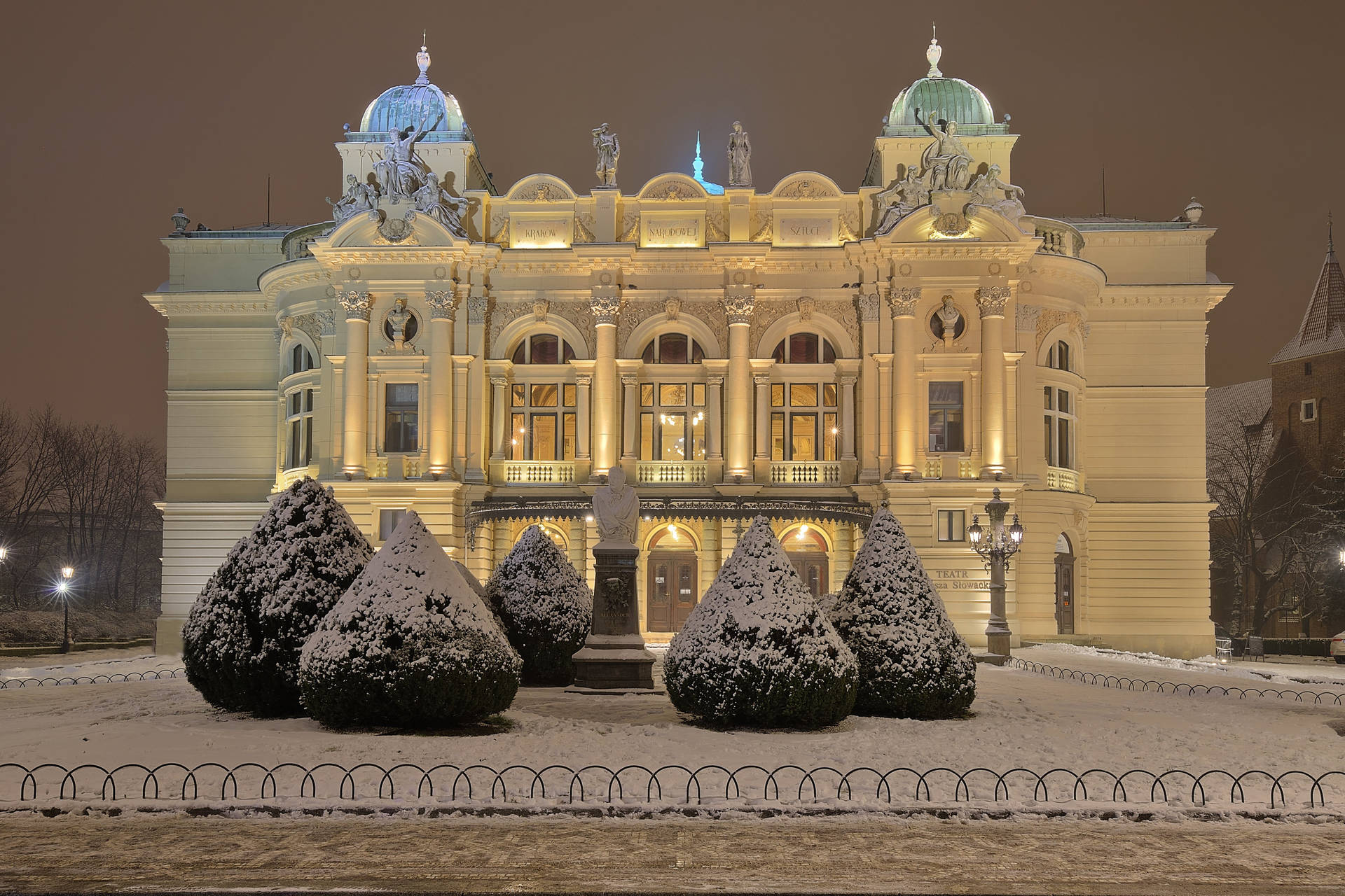 Juliusz Słowacki Theatre In Krakow, Poland Background