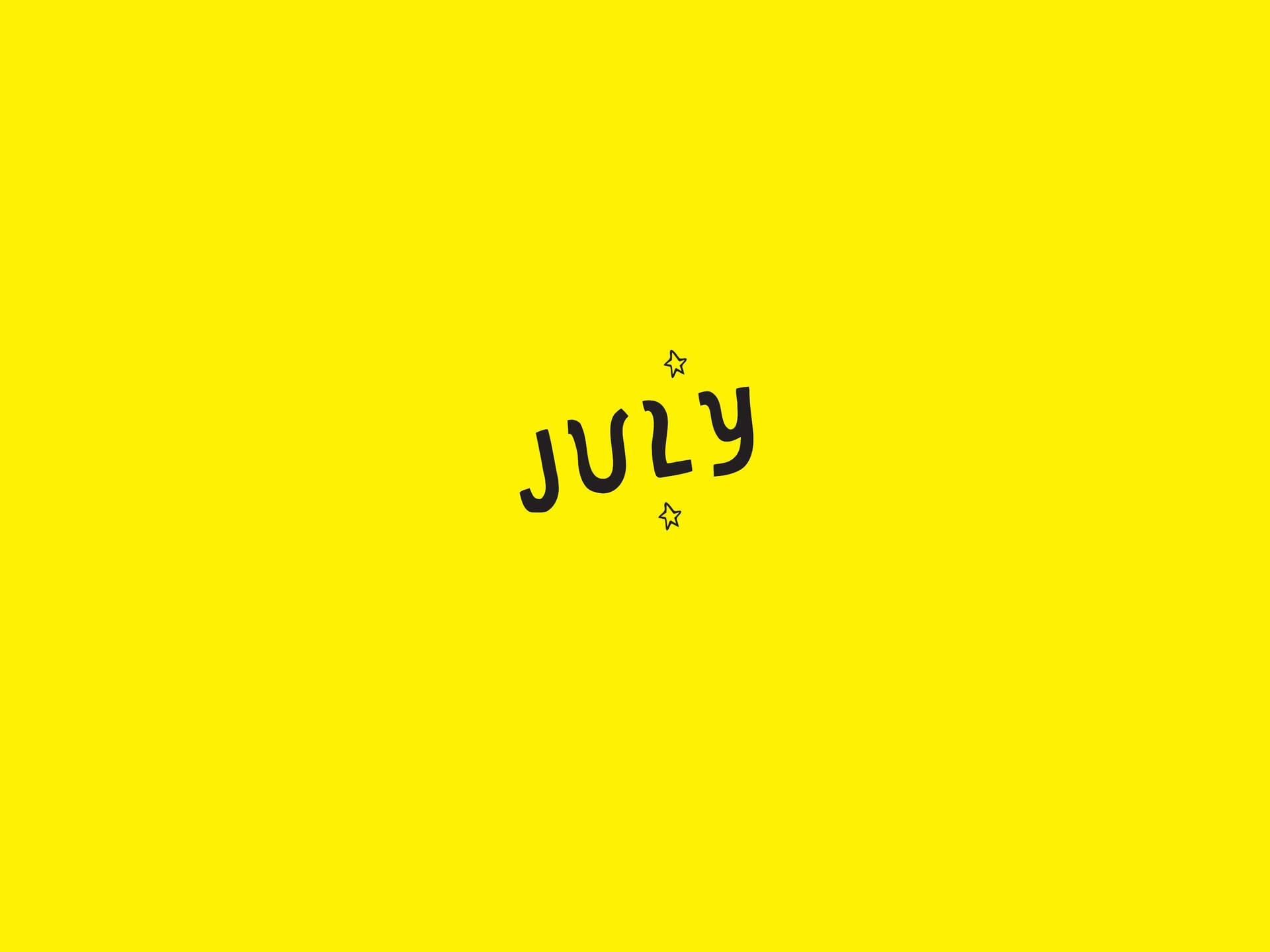 July In Neon Yellow Plain Background Background