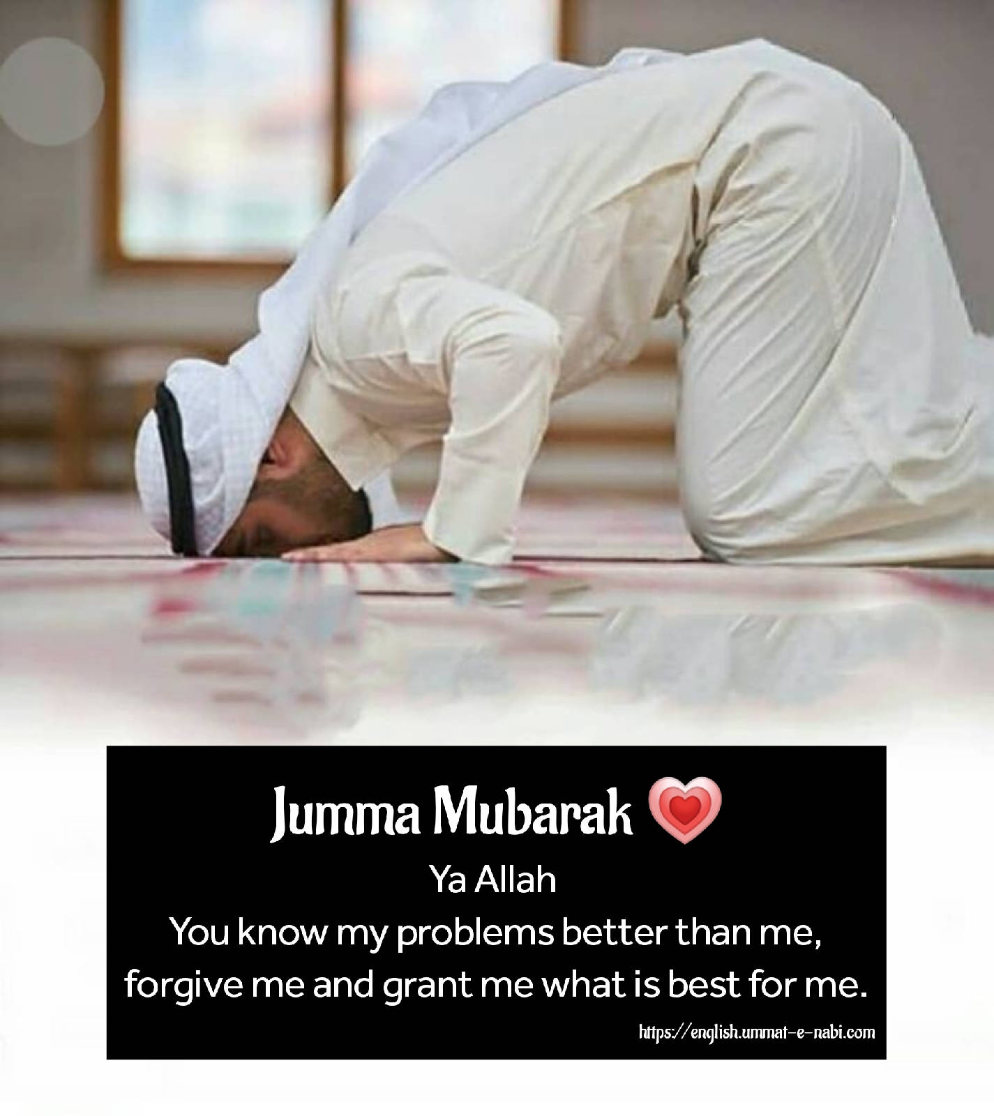 Jumma Mubarak Man Praying Background