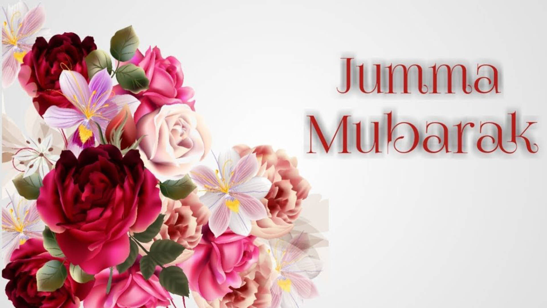Jumma Mubarak Pink Roses