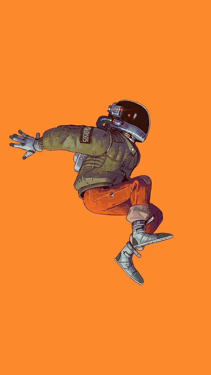 Jumping Astronaut With Swag Background