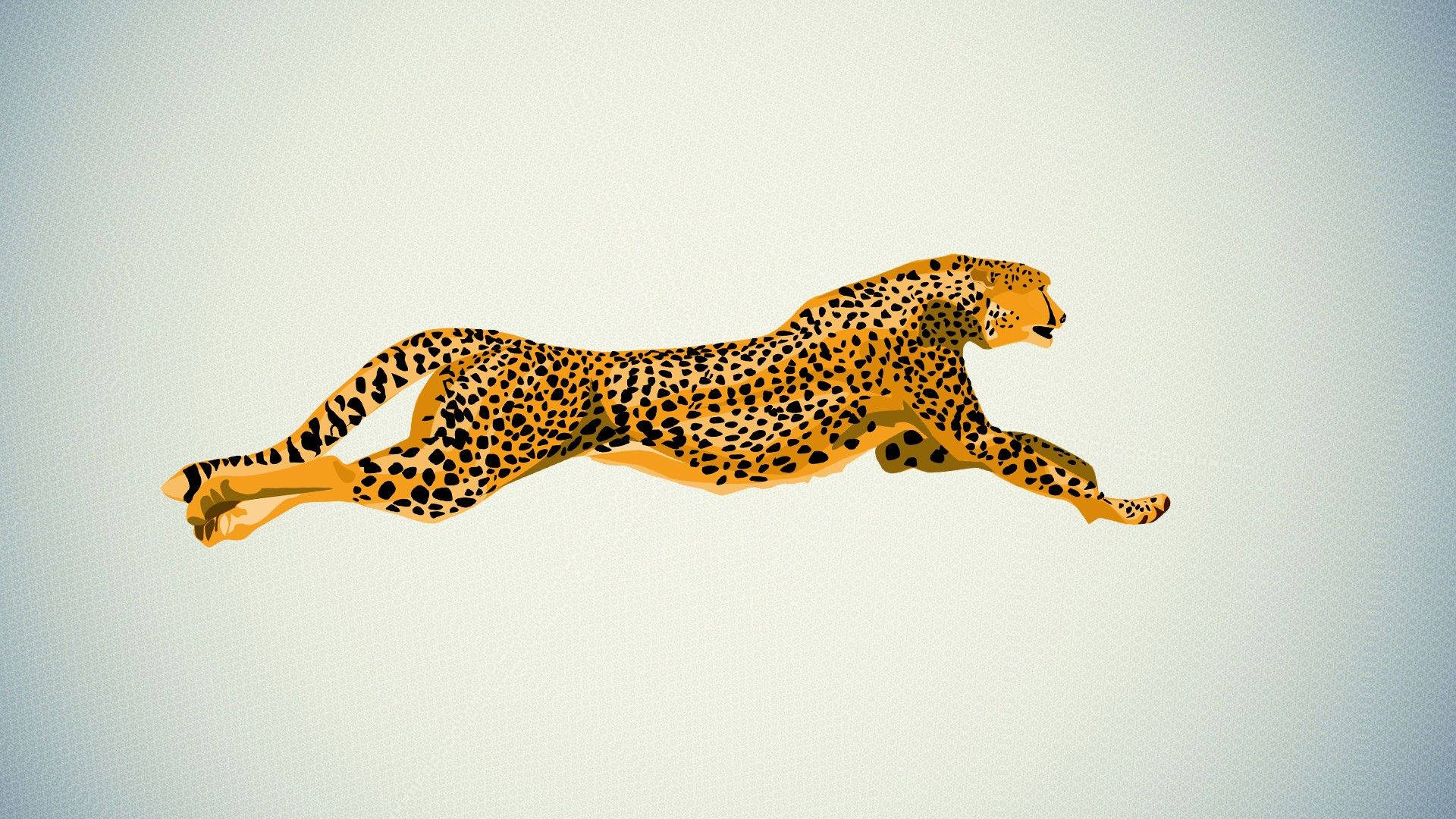Jumping Cheetah Fanart Background