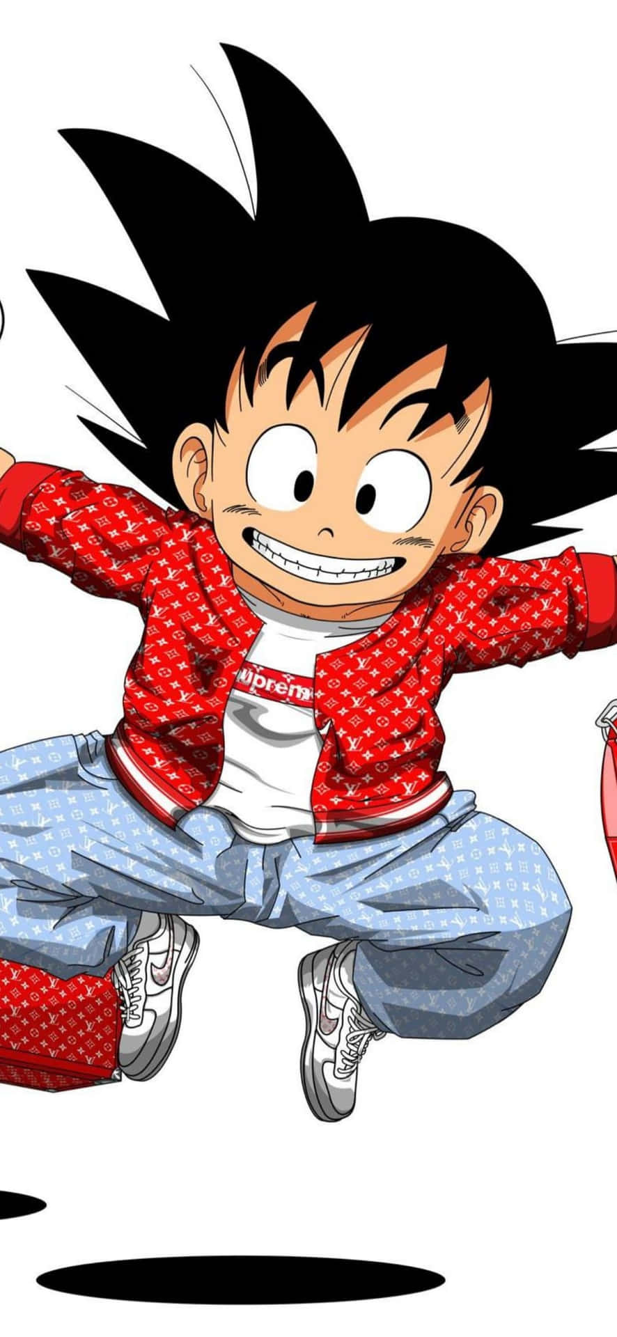 Jumping Cute Goku Supreme Background