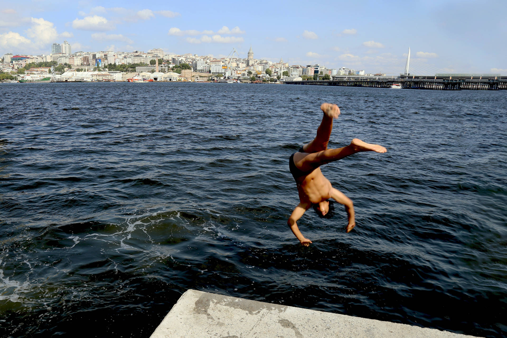 Jumping Headfirst Background