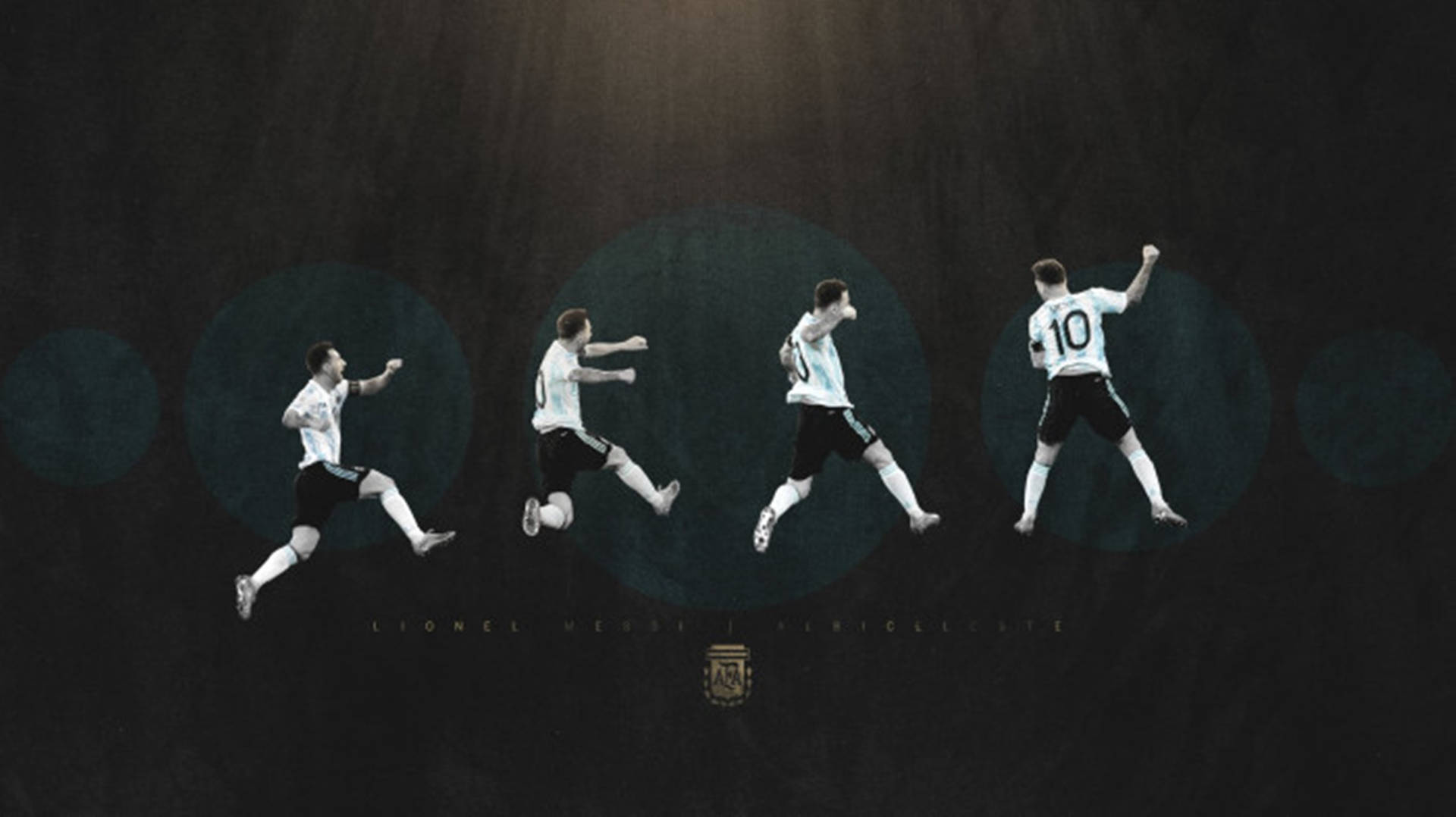 Jumping Messi Argentina Poster Background