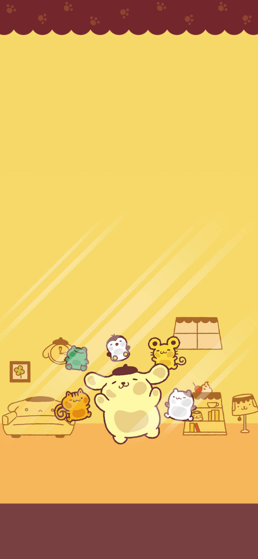 Jumping Pompompurin Background