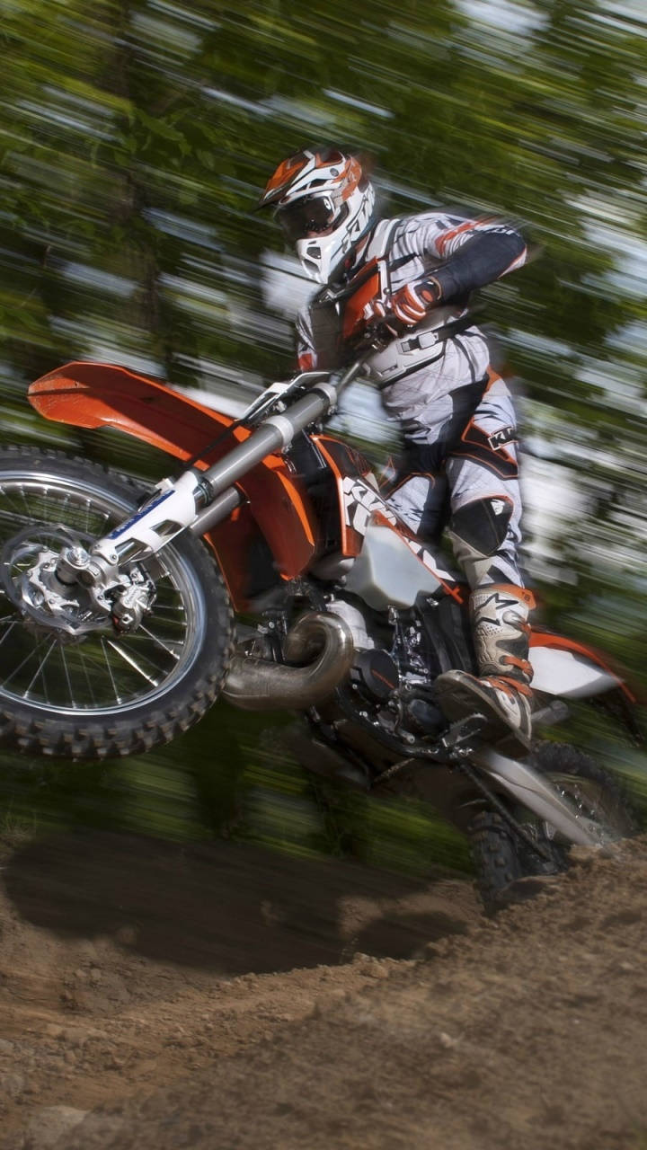 Jumping With Ktm Iphone Background