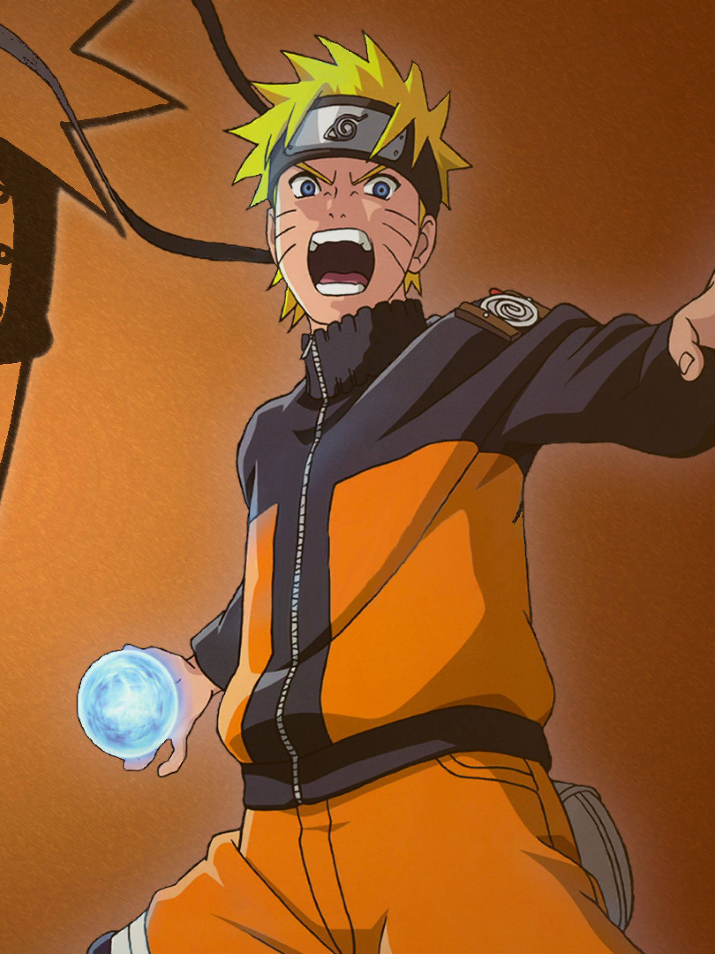 Jumpsuit Naruto With Rasengan Background