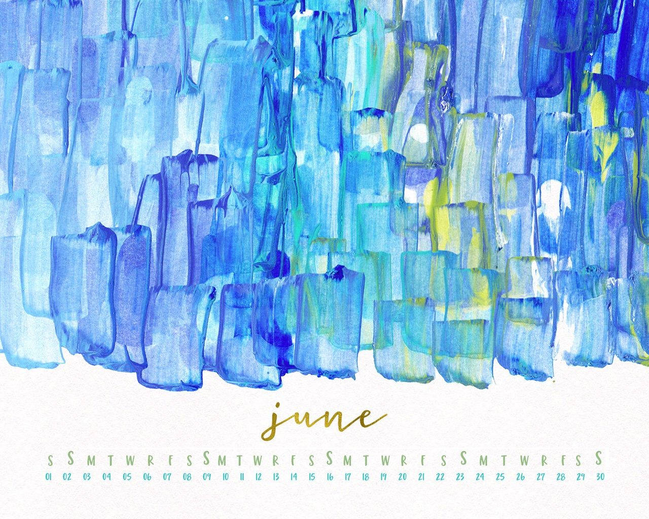 June 2018 - A Blue Painting Of Reflection And Introspection Background