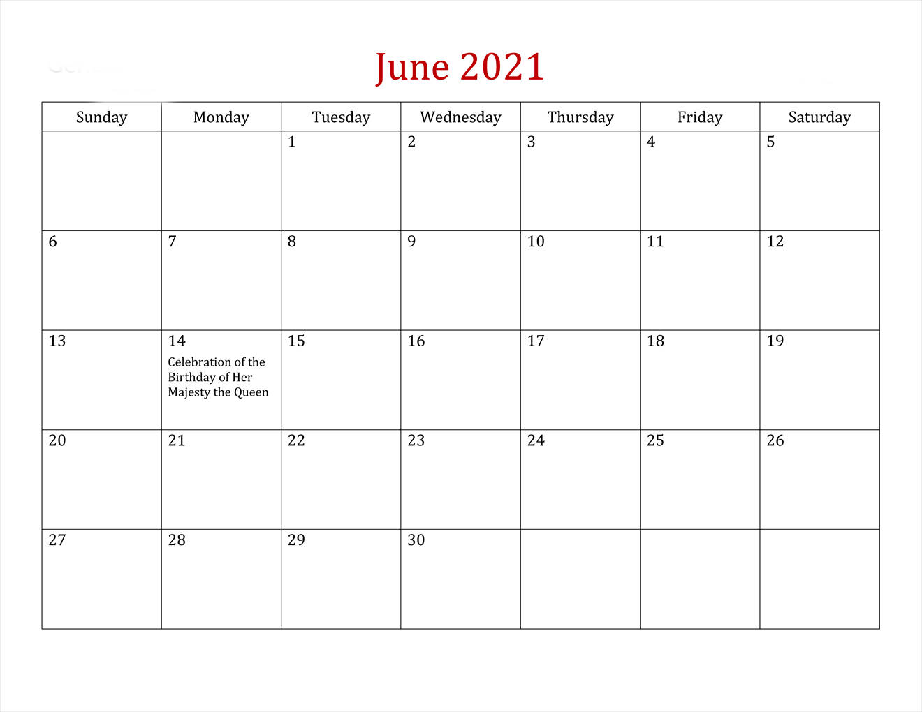 June 2021 Calendar 1320 X 1020 Background