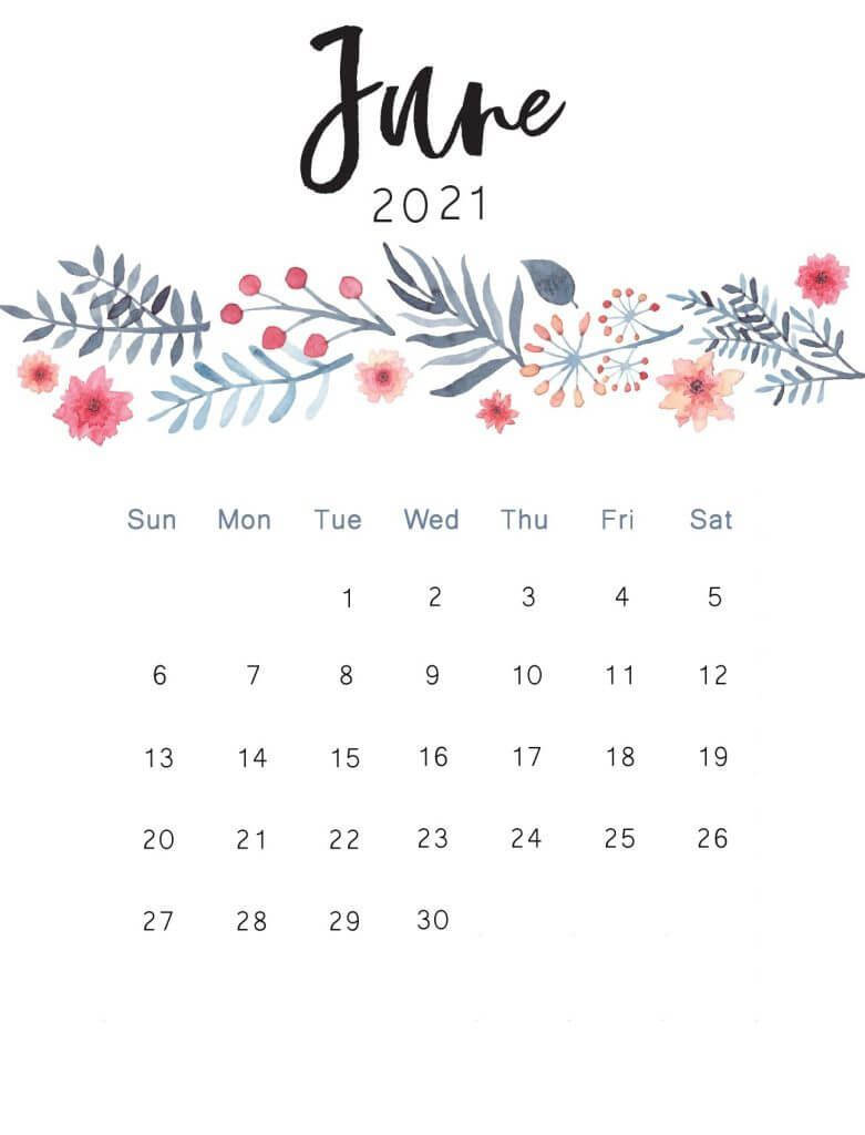 June 2021 Calendar Iphone Screen Theme