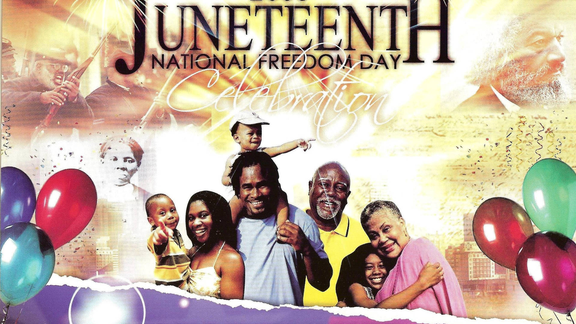 Juneteenth Happy Family Photograph Background