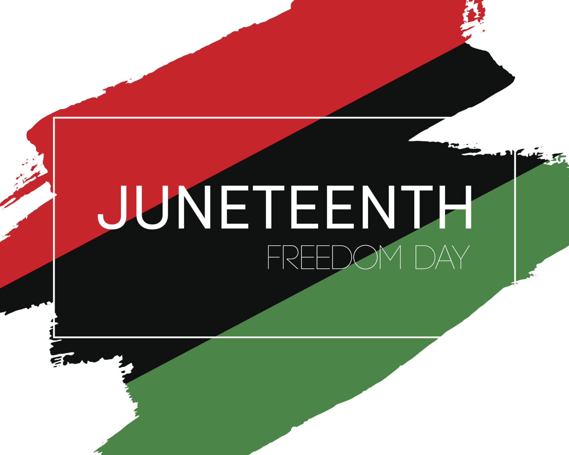 Juneteenth Red Black And Green Poster Background