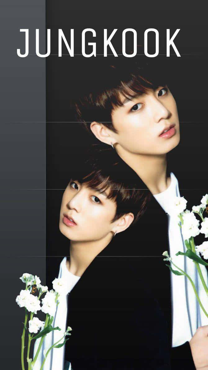 Jungkook Floral Portrait Background