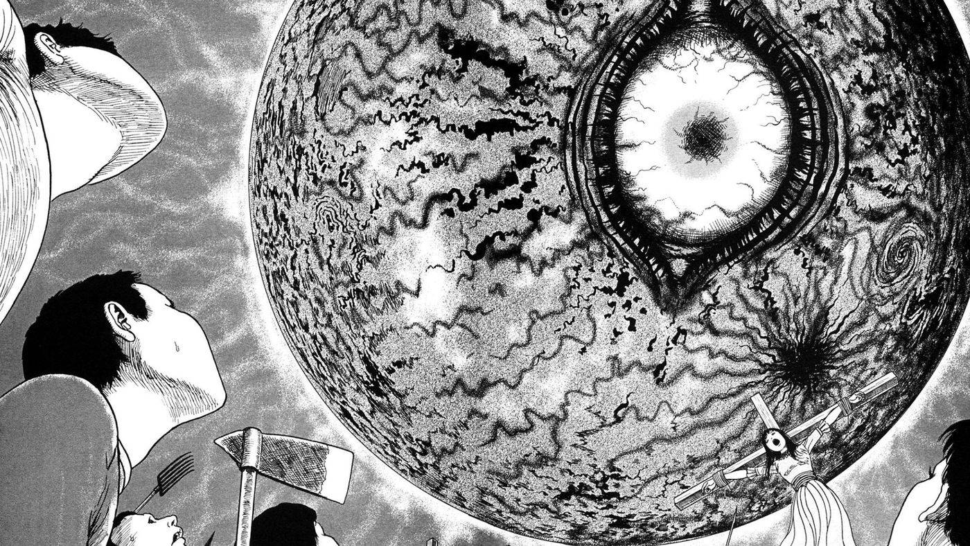 Junji Ito Solar Eye Background