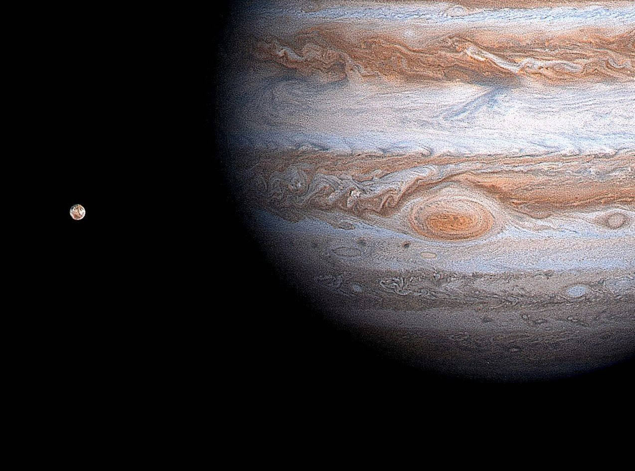 Jupiter And Its Moon Background