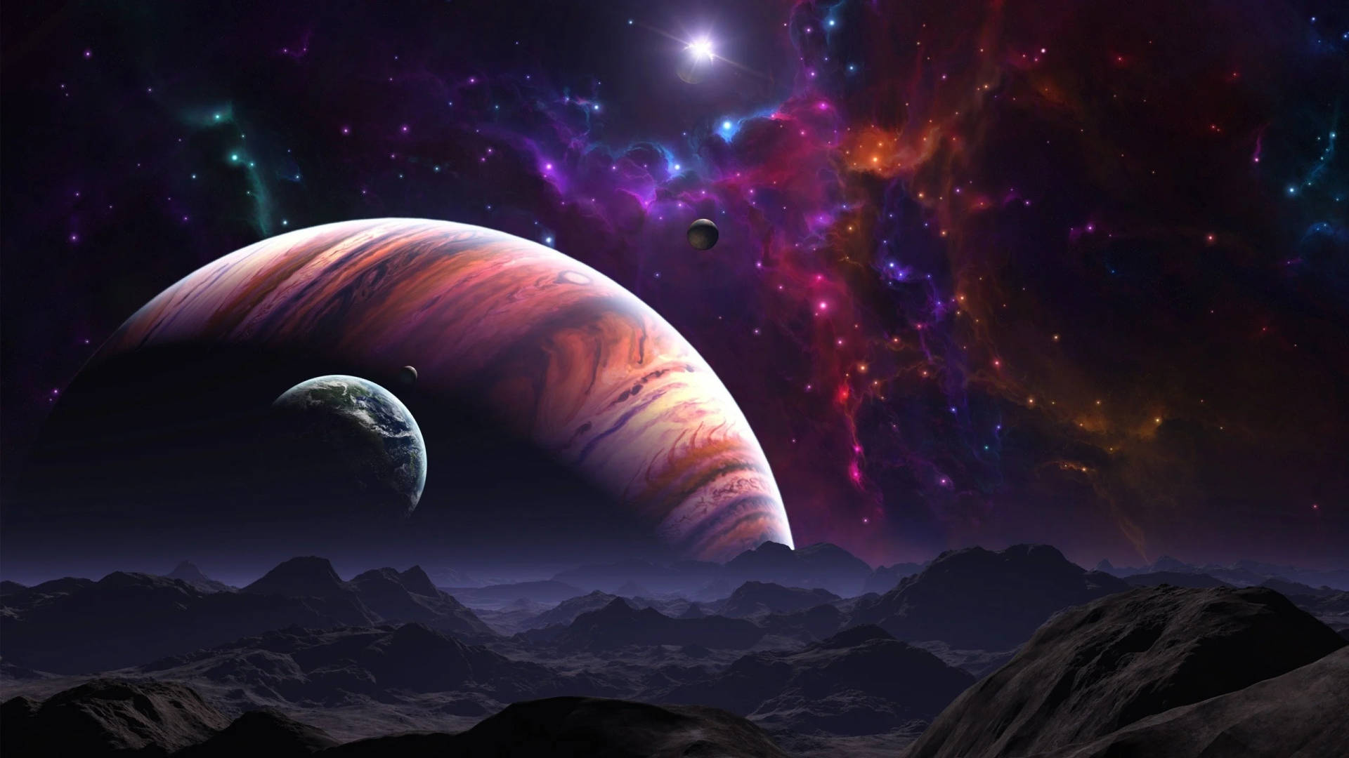 Jupiter In Space 2560x1440 Background