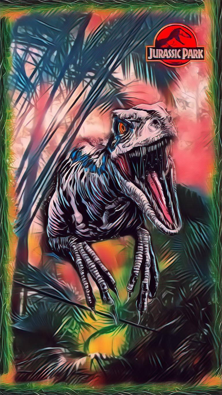 Jurassic World Colorful Digital Art Background