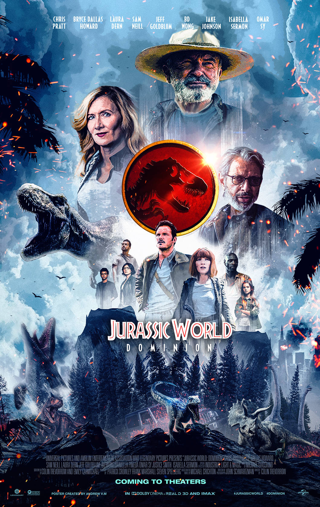 Jurassic World Dominion Icy-themed Poster Background