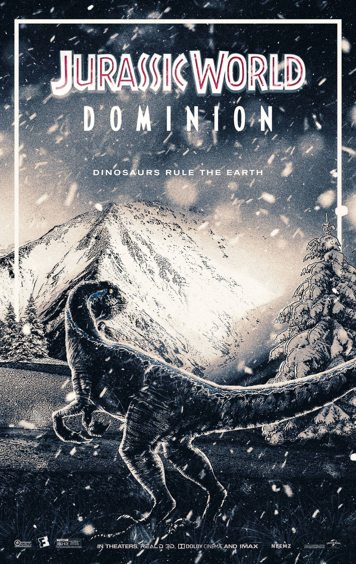 Jurassic World Dominion Winter Poster Background