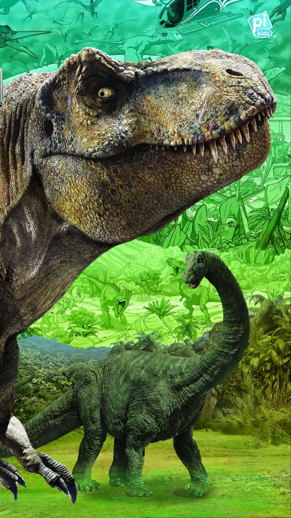 Jurassic World Green Art Background
