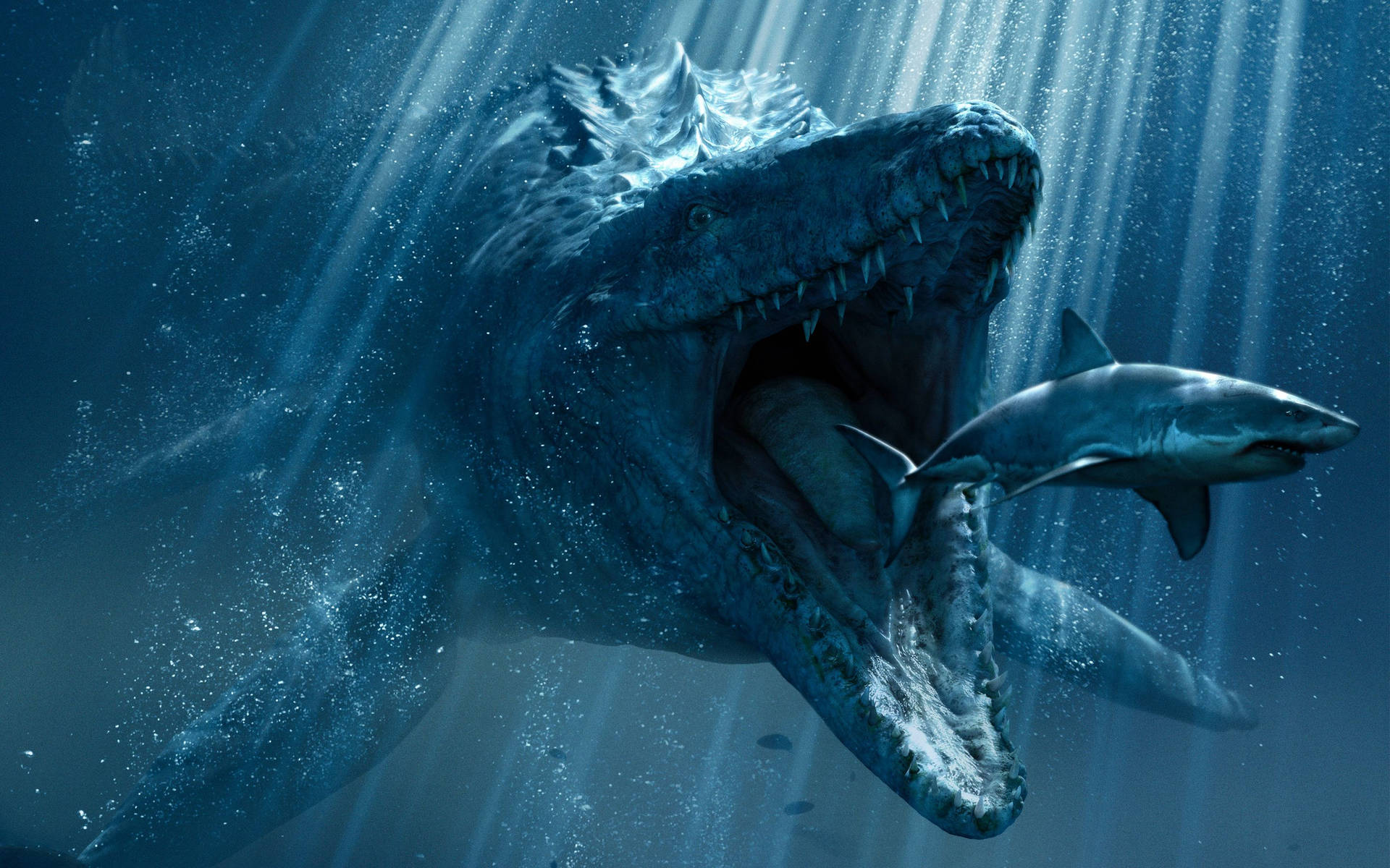 Jurassic World Mosasaurus Underwater Background