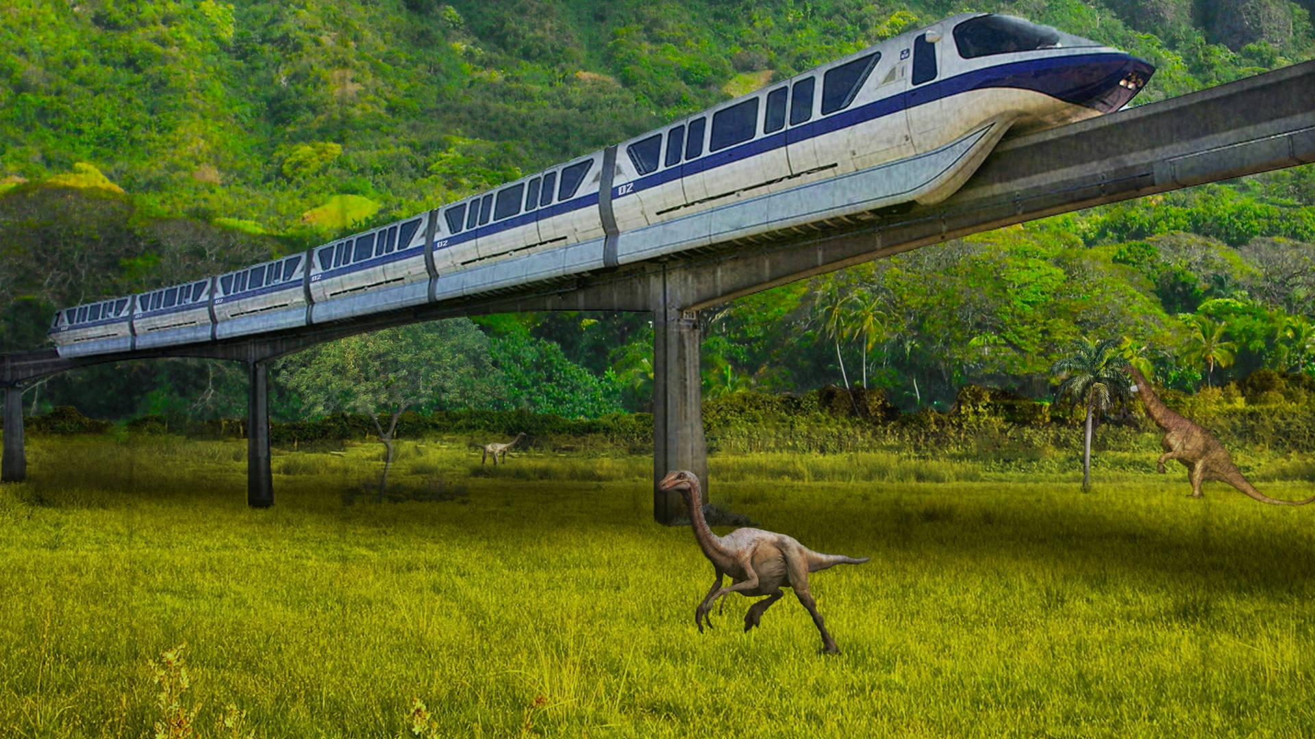 Jurassic World Train Background