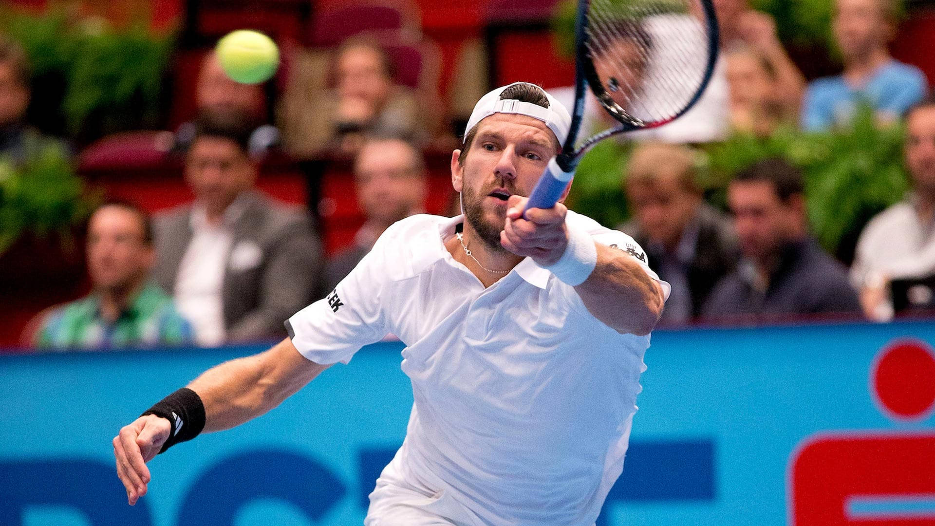 Jurgen Melzer Against Blurry Crowd Background