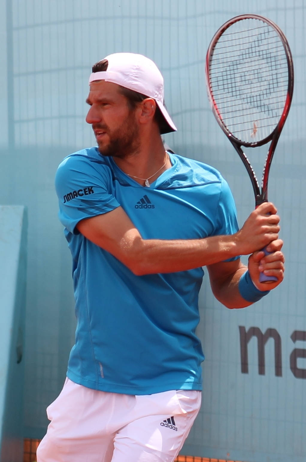 Jurgen Melzer Wearing Adidas Shirt Background