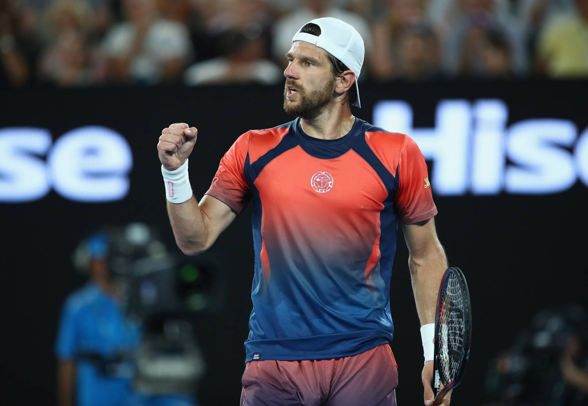 Jurgen Melzer With Fist Pump Background