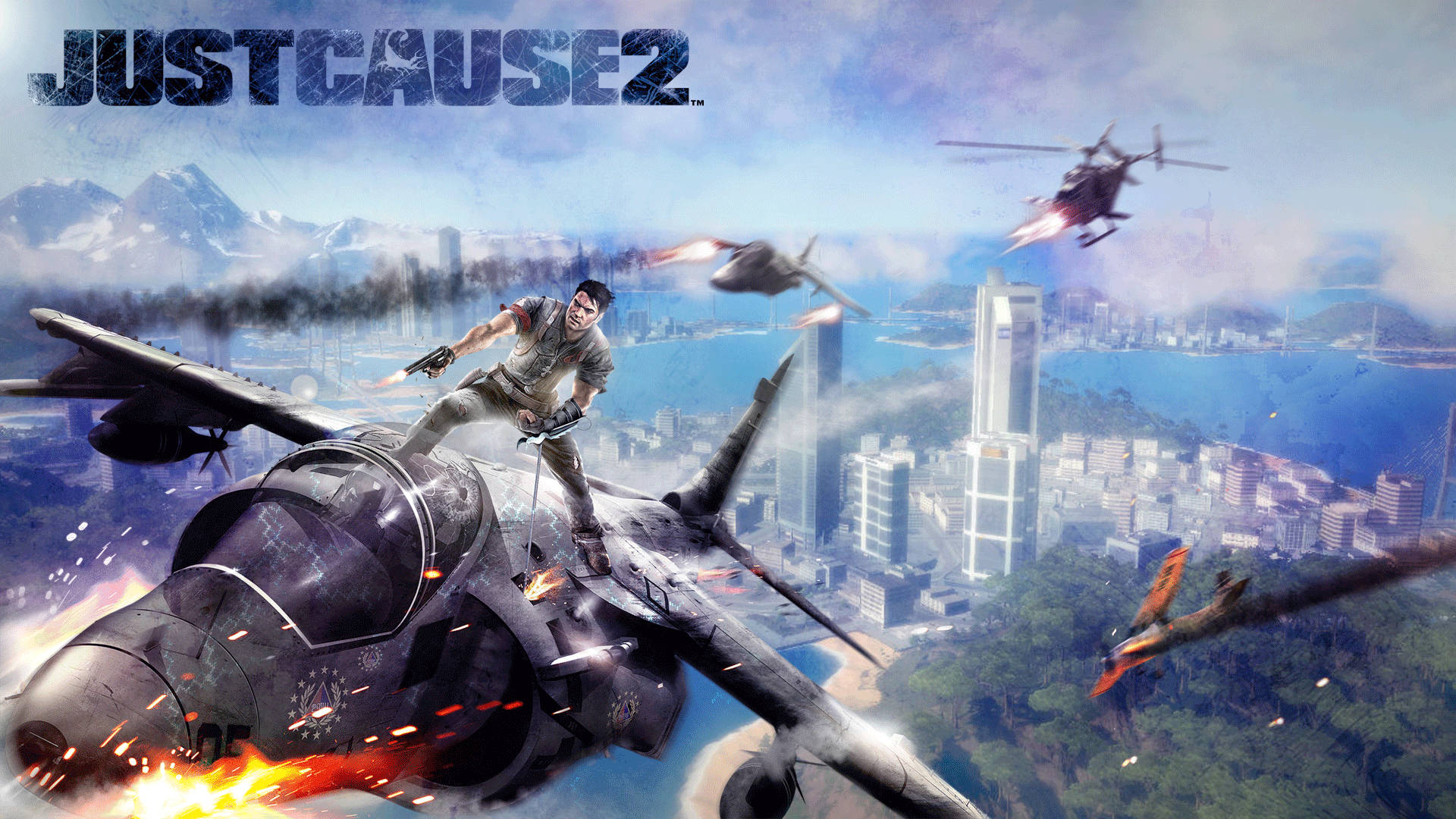 Just Cause 2 Aerial Battle Background