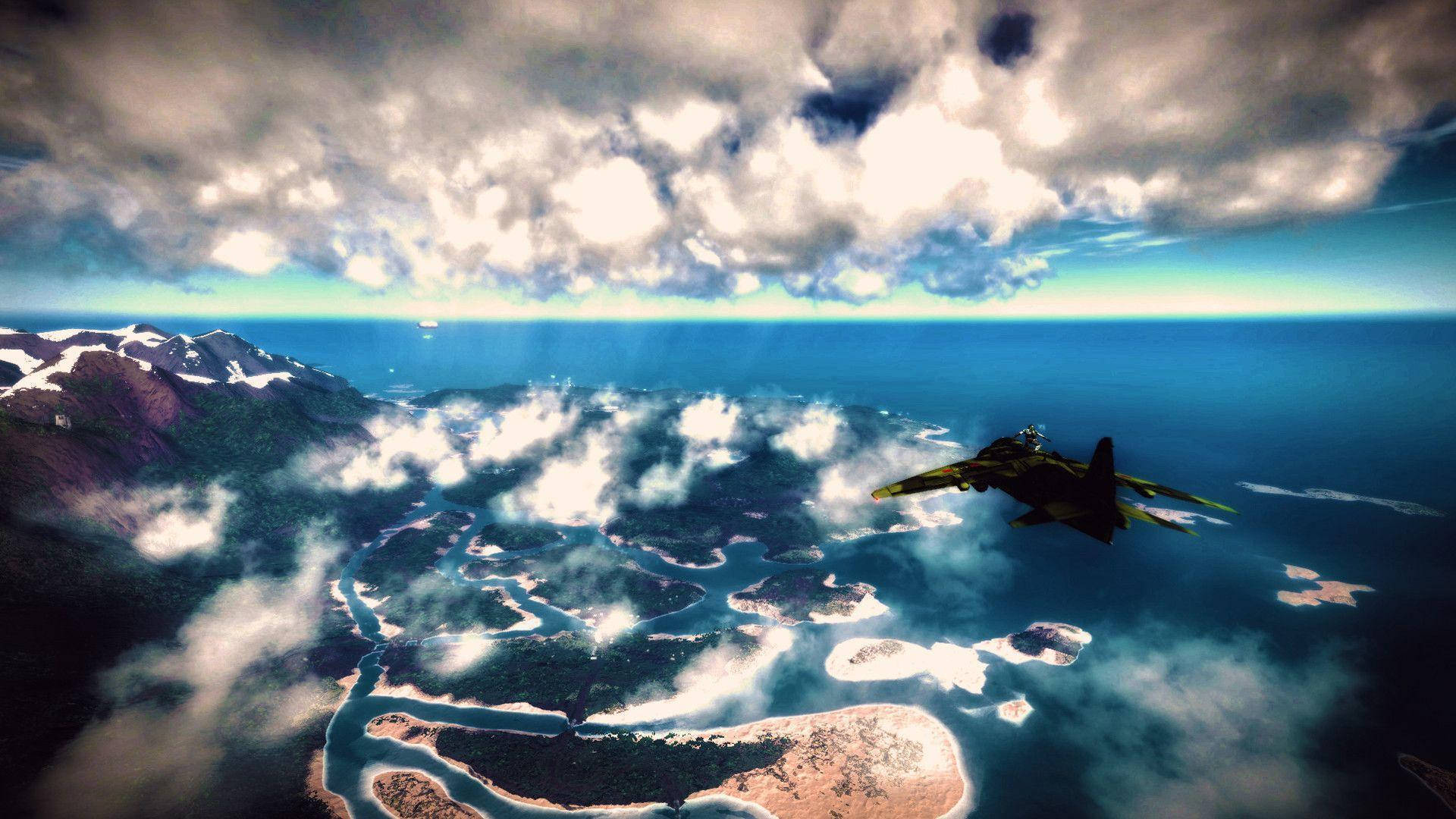 Just Cause 2 Aerial View Background